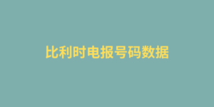 比利时电报号码数据