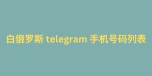 白俄罗斯 telegram 手机号码列表